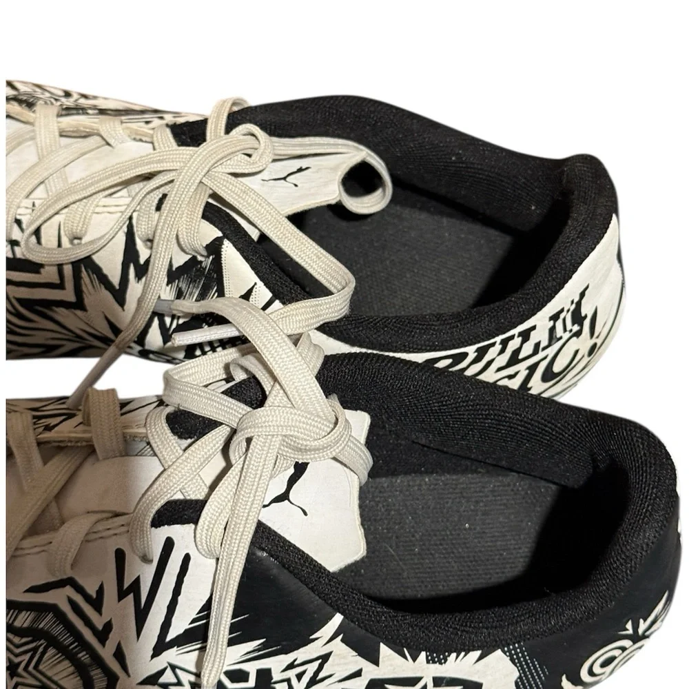 Puma x Christian Pulisic II FG/AG Kids Soccer Cleats Black & White Graphic Sz 5 - Picture 13 of 14